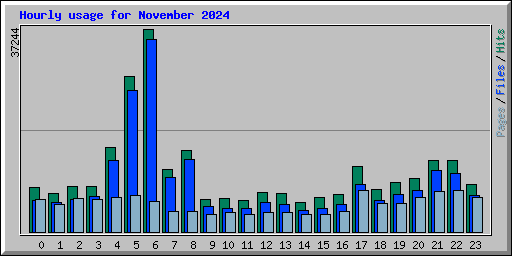 Hourly usage for November 2024