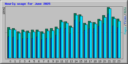Hourly usage for June 2025